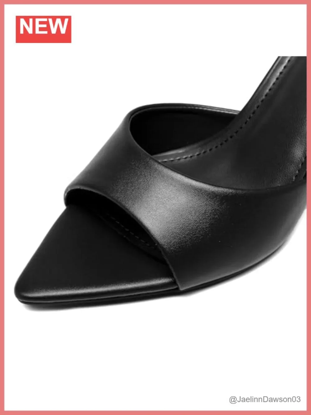 High Heel Mules for Women Slip-On Open Pointed Toe Pump Sandals Faux Leather